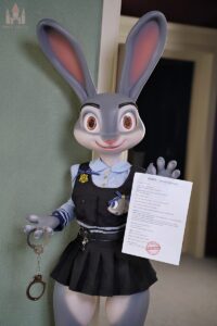 dolls castle 168cm a-cup breast furry sex doll rabbit (2)