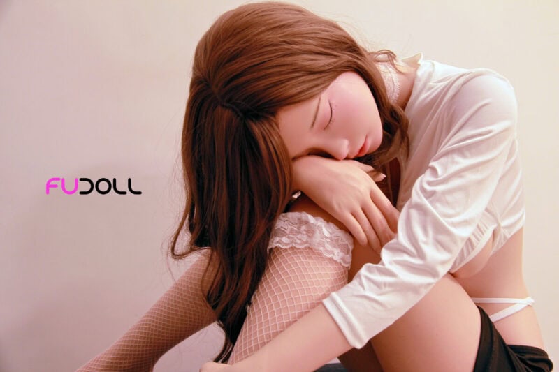fudoll 148cm huannai eyes clowsed realistic silicone sex doll-13