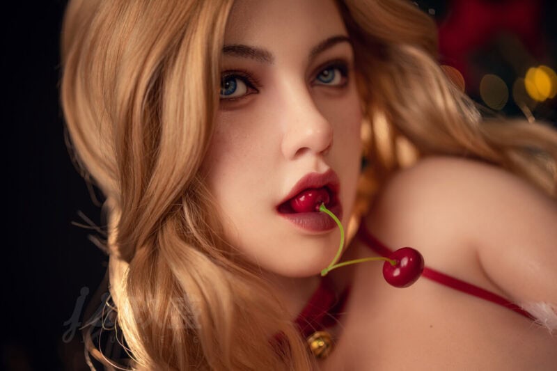 jiusheng doll 160cm lisa e cup blonde hair christmas ros silicone sex doll-15