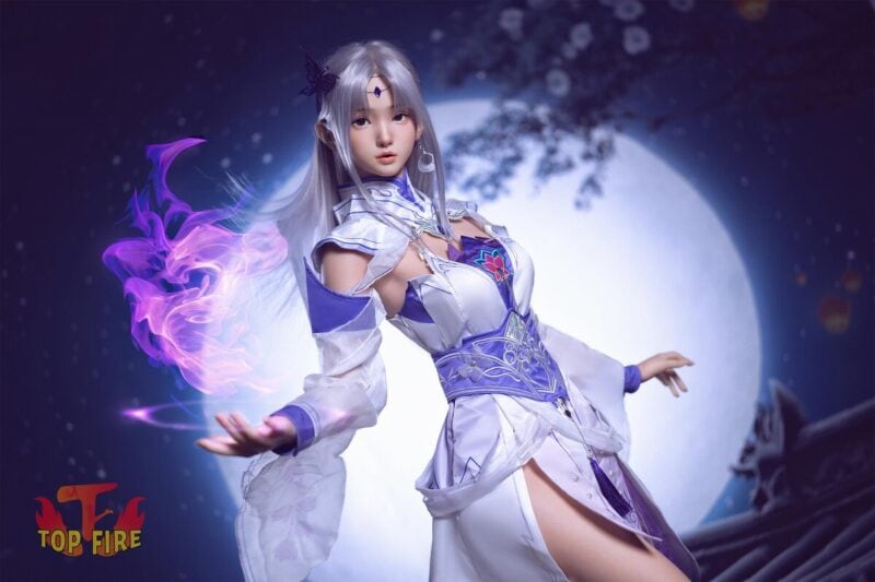 top fire 164cm t56 b cup nova attractive cosplay realistic silicone sex doll-6