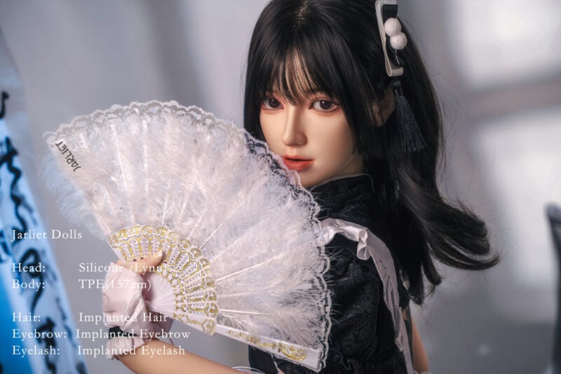 jarliet 157cm lynn real oral asian beauty lady silicone head sex doll-4