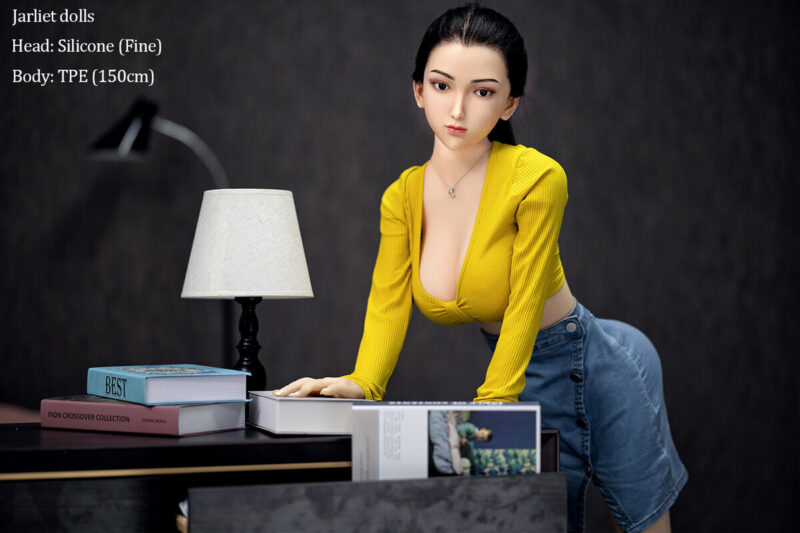 jarliet doll 150cm fine curvy body attractive lady silicone head sex doll-13