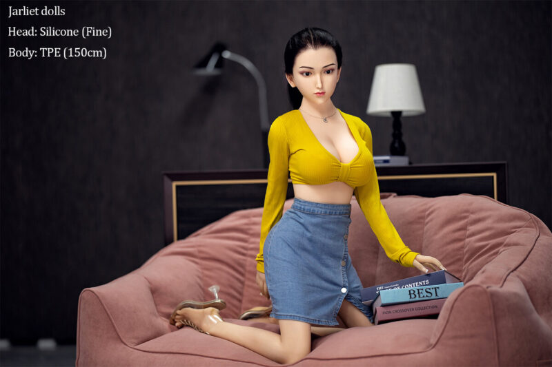 jarliet doll 150cm fine curvy body attractive lady silicone head sex doll-14
