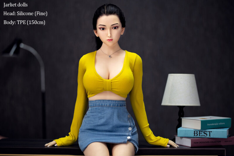 jarliet doll 150cm fine curvy body attractive lady silicone head sex doll-15