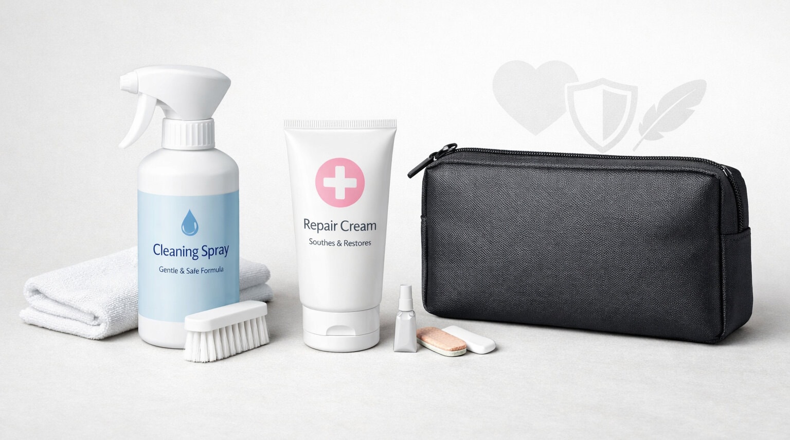 Care essentials bundle for cleaning, repair, and discreet storage-2