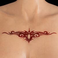 funwest doll upper chest tattos